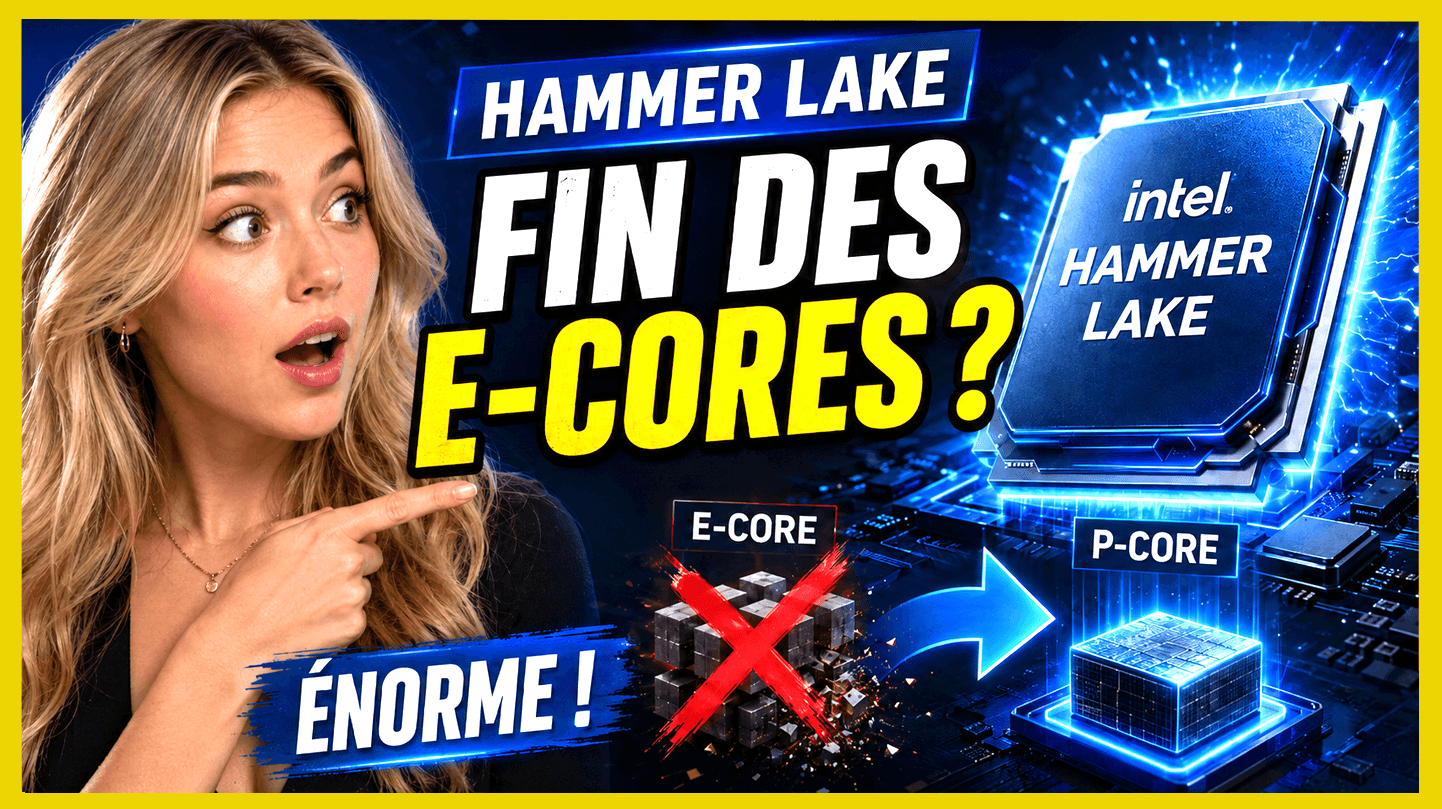 Intel Hammer lake la fin des E-Core, SMT, gros cache et GPU NVIDIA !