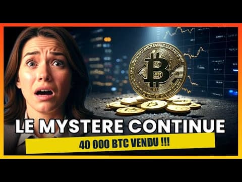 Le mystère des 80k BTC : la suite de l'aventure !! il commence à vendre !!