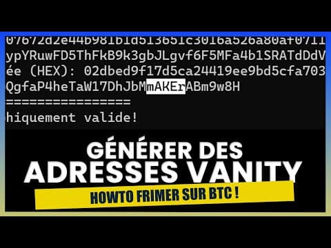Bitcoin: Obtenez une Adresse qui Contient VOTRE NOM ! bitcoin vanity address generator !