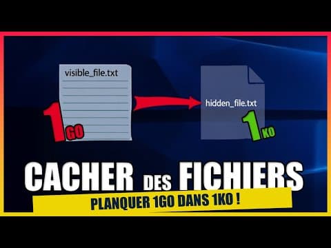 COMMENT CACHER 1 GO dans 1 KB !  tuto cacher des fichiers